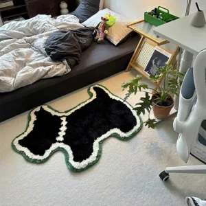 Tufting Dog Bedroom Rug Cartoon Cute Pet Mat Animal Carpet Bathroom Bathmat Foot Pad Bath Mat